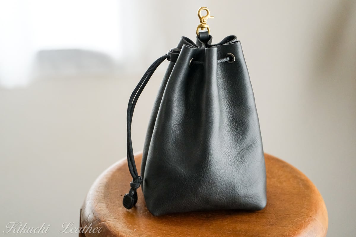GINO》レザー巾着ポーチ《3colors》 | KIKUCHI LEATHER