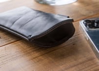 ☆S様専用オーダー品☆《CAVALLO》本革レザースリーブケース Large iPhone・Android対応（iPhone17 Pro Max / 16 Plus 等） スマホケース　ブラック