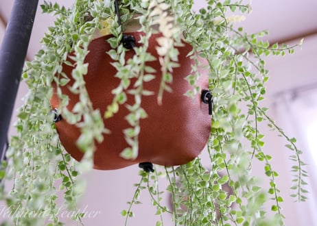 《GINO》レザープラントハンガー – Minimal Leather Sling《3colors》