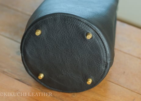 一点限り《GINO》2way Leather Hand Bag ブラック　le087
