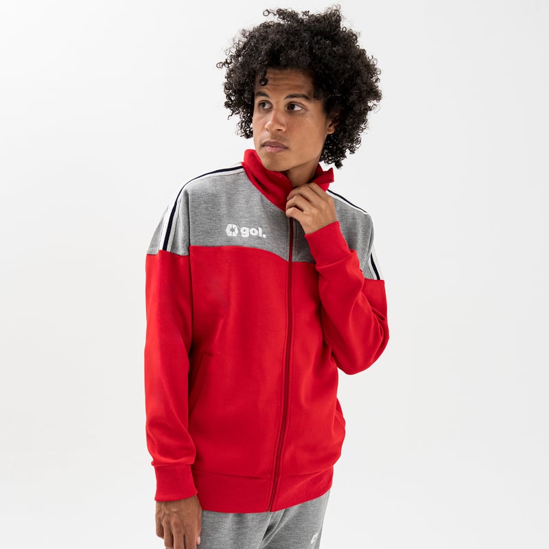 マルジェラ Italy 48 変形 ジャージ ジップアップジャケット 赤黒白 2019SS Maison Margiela 10 メゾンマルジェラ10 再構築 ジャージ