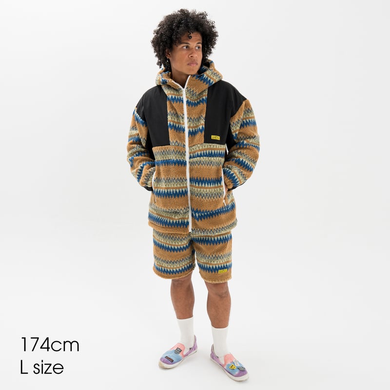 ファイナルセール 30％OFF］フルジップボアフーディー<MOROCCAN>［BEG