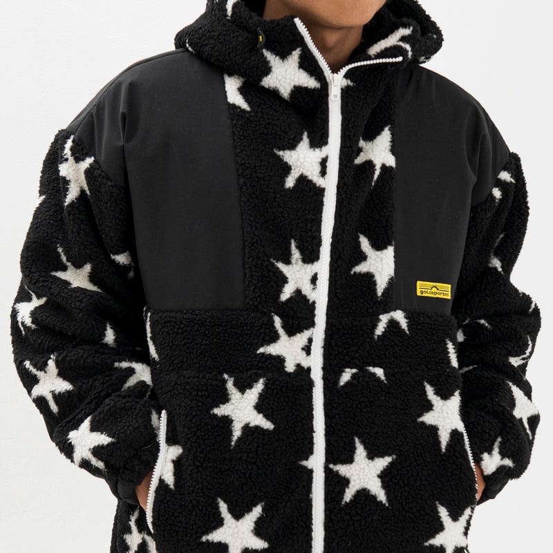 フルジップボアフーディー<MOROCCAN>［BLK］（G555-349） | gol. ON