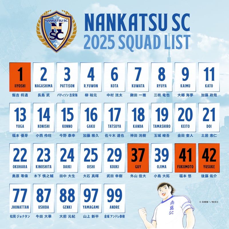 最終値下、南葛シューターズ ユニフォーム 南葛SC 2025レプリカユニフォーム（G522-592/G522-593/G522-594/