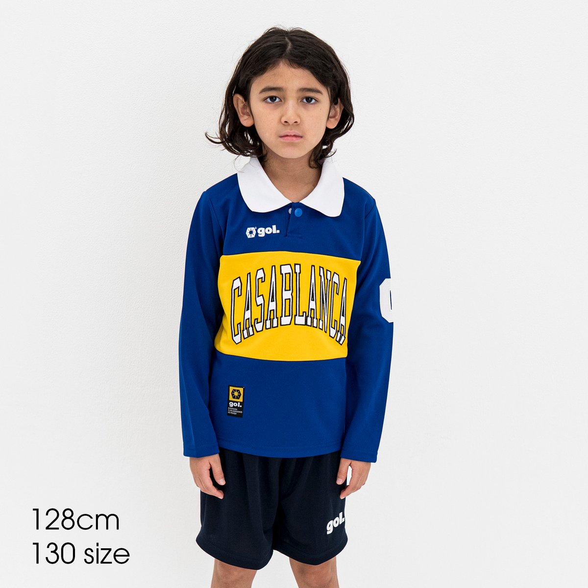 🔥タイムセール70%OFF🔥Jr.ポロ衿長袖ドライプレイシャツ<CASABLANCA