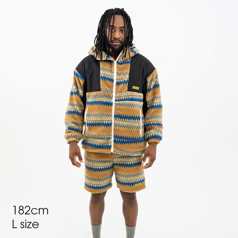 ファイナルセール 30％OFF］フルジップボアフーディー<MOROCCAN>［BEG