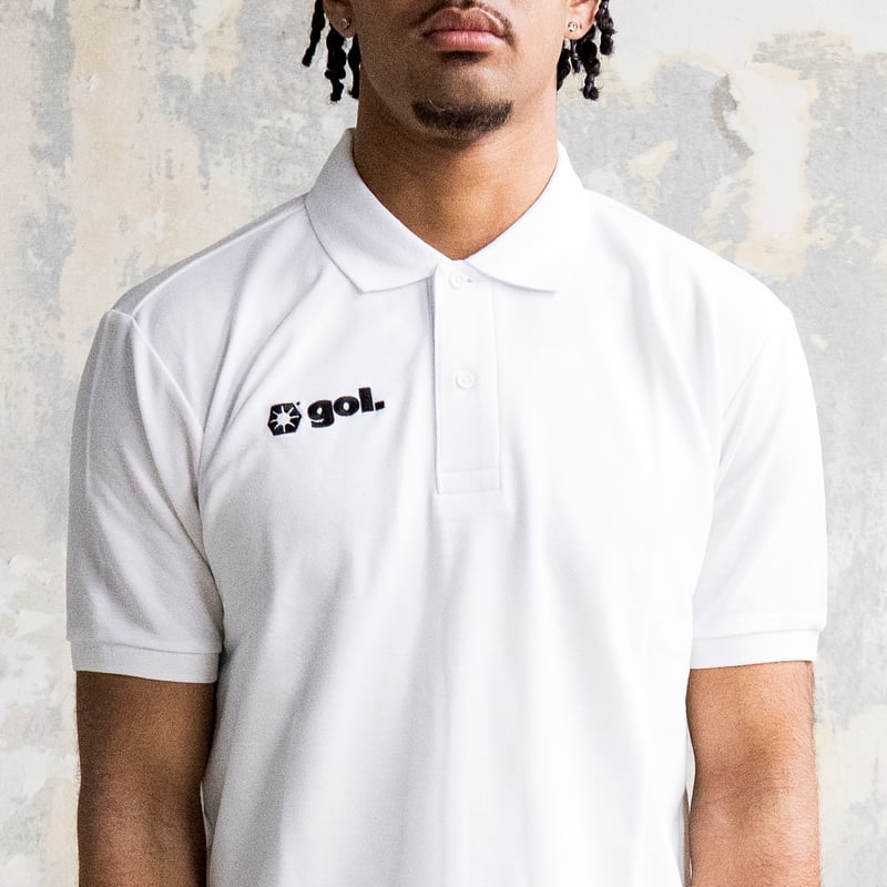 GHOST GOLF GANG GOBANロゴポロシャツ 【ホワイトL】 GOBAN LOGO POLO (WHITE) | GHOST GOLF GANG