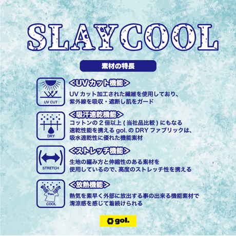 着た瞬間ひんやり🥶接触冷感シャツ　スレイクールノースリーブシャツ<RAY>（G646-645）