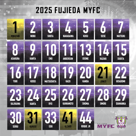 ［No.12/NAMEなし or オリジナルネーム］藤枝MYFC 2025オーセンティックユニフォーム