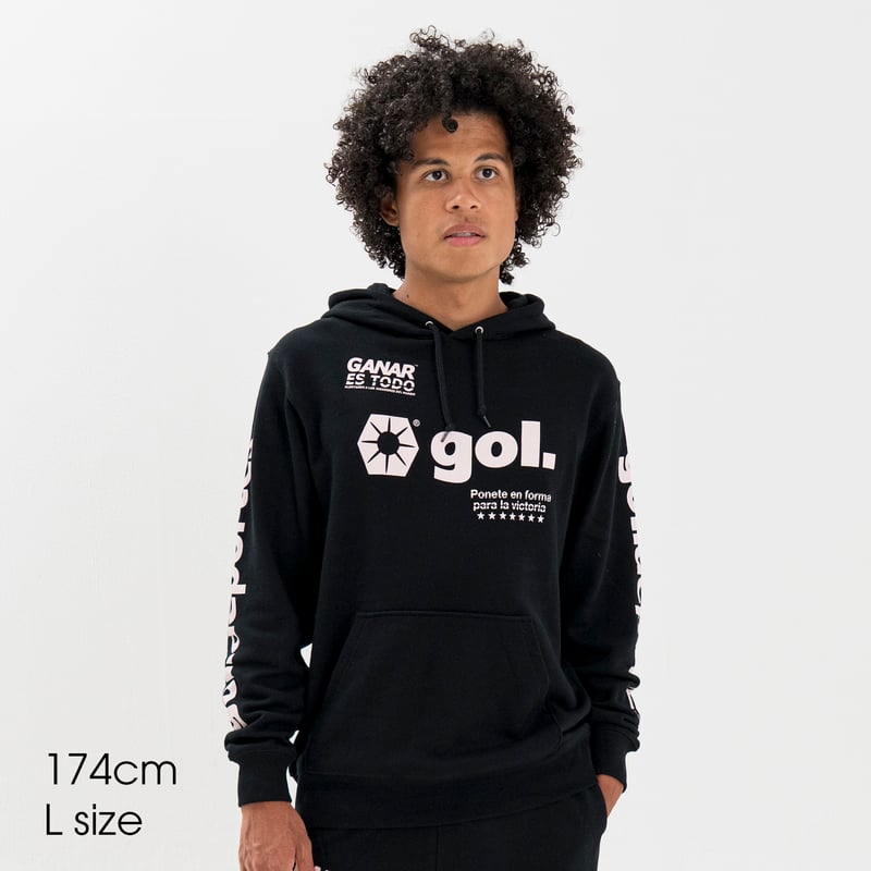 ゴル(gol.) ストリートウェア スウェットフーディー G594-019 ブラック Lサイズ ファイナルセール 70％OFF］フーディー<LOGOS>（G594-019） | gol.