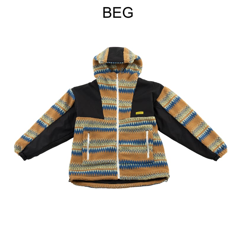 ファイナルセール 30％OFF］フルジップボアフーディー<MOROCCAN>［BEG