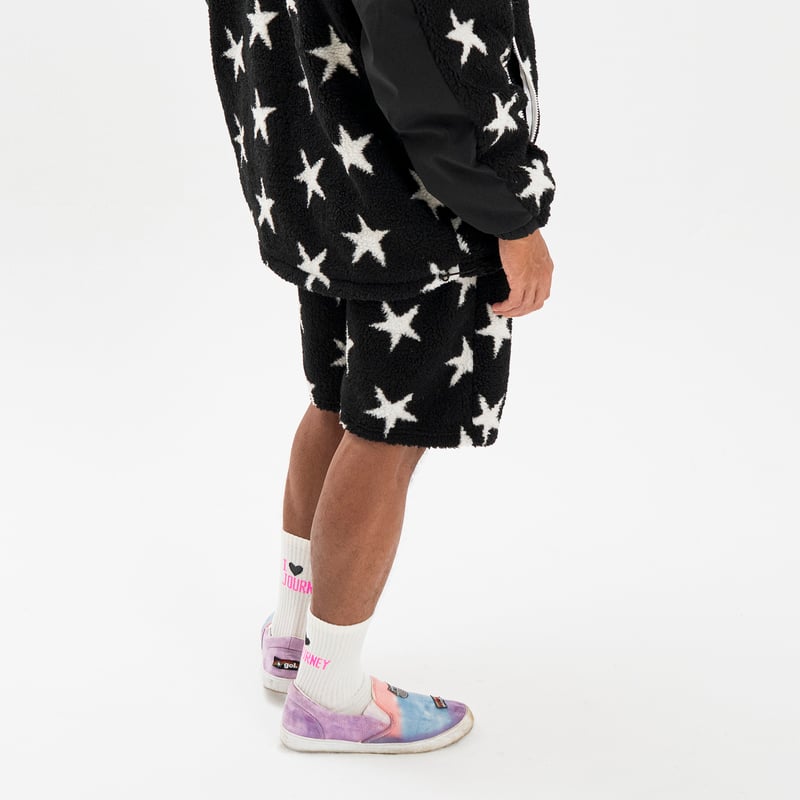 🎄クリスマスセール50%off🎄ボアフリースショーツ<MOROCCAN>［BLK