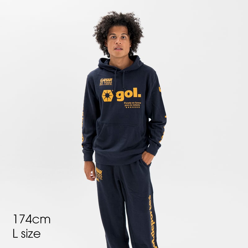 ゴル(gol.) ストリートウェア スウェットフーディー G594-019 ネイビー Lサイズ ファイナルセール 70％OFF］フーディー<LOGOS>（G594-019） | gol.