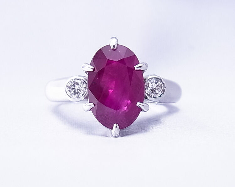 Pt ルビーリング　14号 プラチナ鑑別書付ルビーリング(LFR507)|TSUTSUMI（ジュエリーツツミ