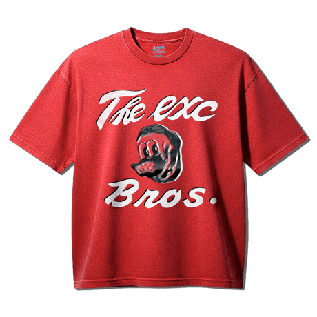 【BROS】6.2oz / FADE WASH / RED