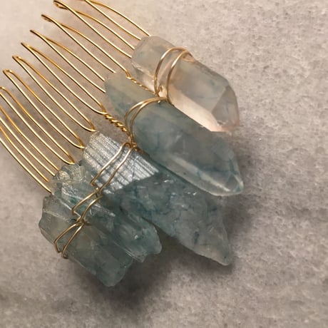 crystal stone comb（short）