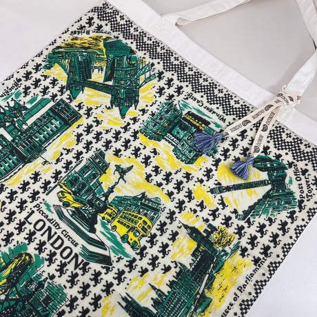 Bindu バンダナecoトートバッグL『London』