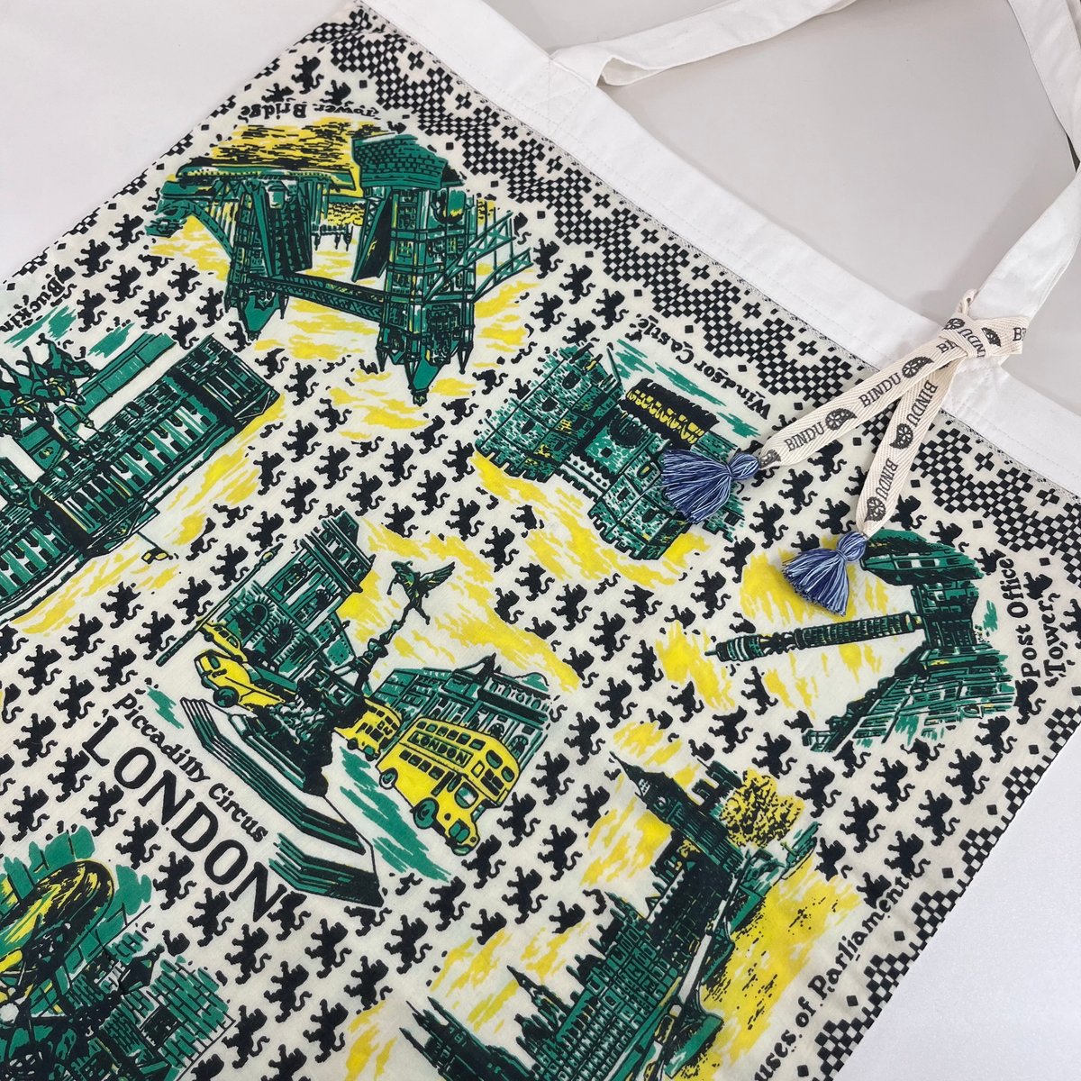 Bindu バンダナecoトートバッグL『London』 | Lil' limo