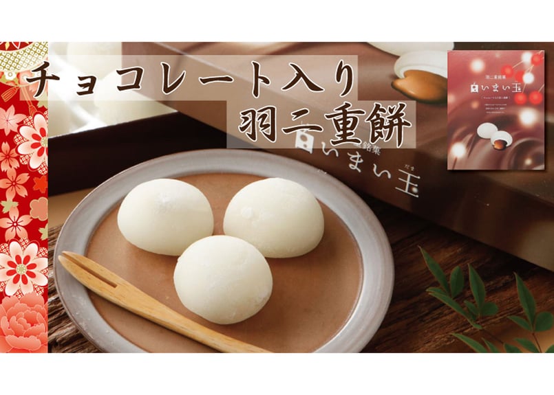 チョコレート入り羽二重餅（12個入り） | 羽二重餅の古里【マエダセイカ】