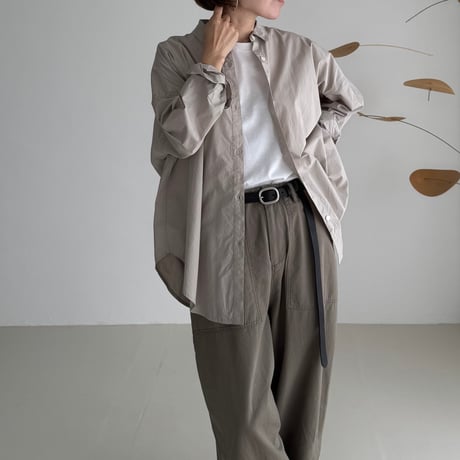 ORGANIC COTTON ROUGH MELLOW SHIRTS/GRAGE
