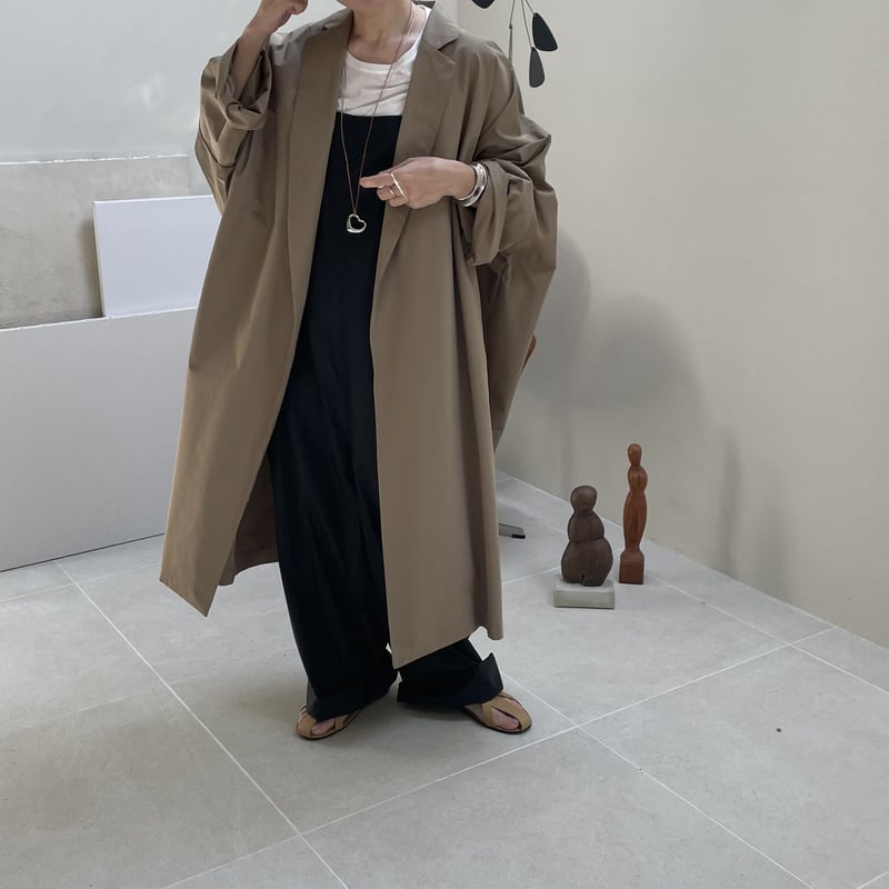 ESSENTIAL WIDE OVER TRENCH COAT/CAMEL BEIGE
