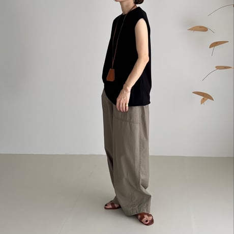 SUVIN GIZA PREMIUM POISE TANK TOP/BLACK