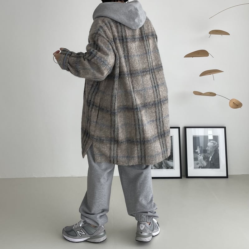 ALPACA WOOL SHAGGY SHAWL COAT | ARGUE