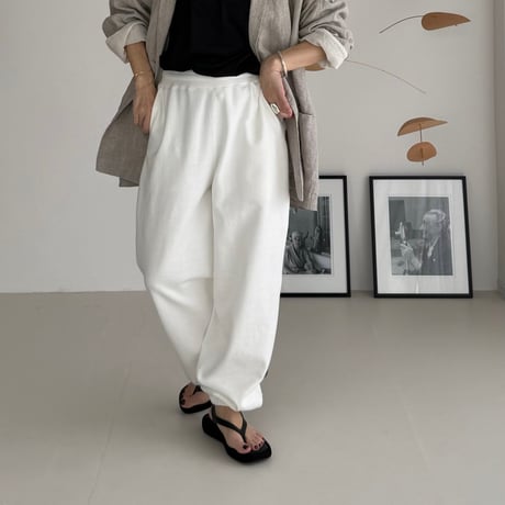 AMERICAN VINTAGE DRY SILKY SWEAT PANTS /WHITE