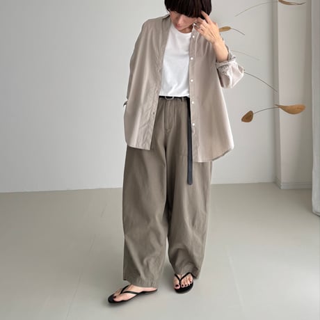 ORGANIC COTTON ROUGH MELLOW SHIRTS/GRAGE