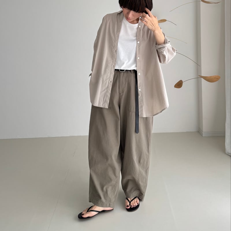 トップス organic cotton rough mellow shirt ORGANIC COTTON ROUGH MELLOW SHIRTS/WHITE | ARGUE