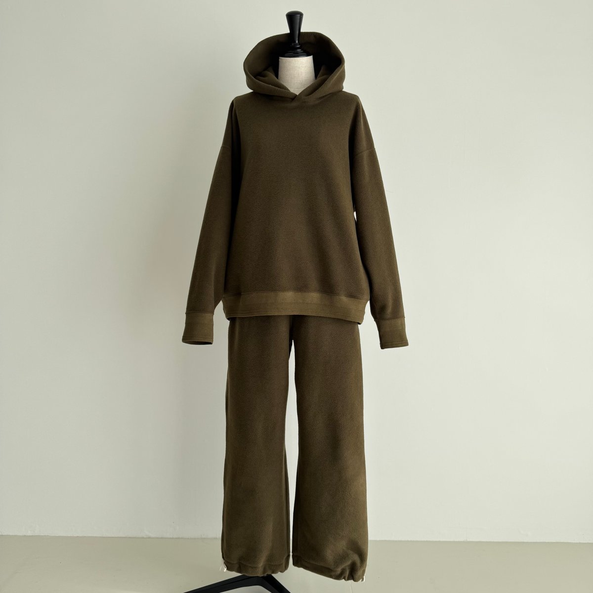 ITALY MELLOA FLEECE FOODIE＆PANTS SET-UP/OLIVE B