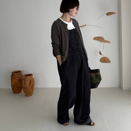 CORDUROY OVERALL  /CHACOAL NAVY