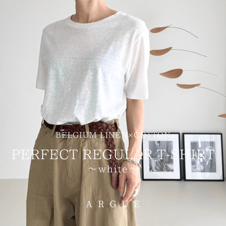 BELGIUM LINEN×COTTON PERFECT REGULAR T BELGIUM LINEN×COTTON PERFECT REGULAR T-SHIRTS/W