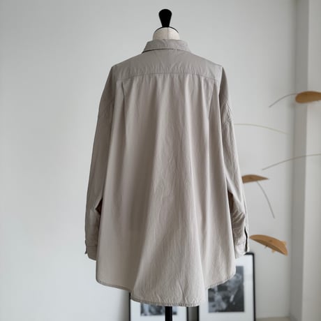 ORGANIC COTTON ROUGH MELLOW SHIRTS/GRAGE