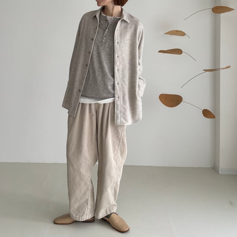 トップス ARGUE COTTON YAKWOOL HENRY-NECK LT COTTON YAKWOOL HENRY-NECK LT | ARGUE