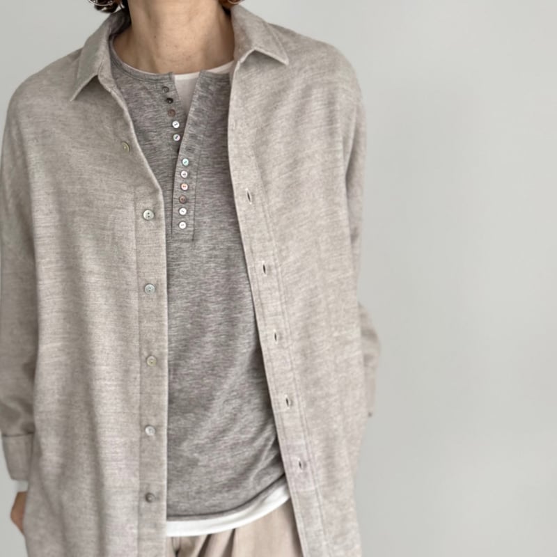 COTTON YAKWOOL HENRY-NECK LT | ARGUE