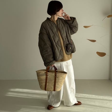LEYERED QUILTING＆WOOLBOA JUMPER