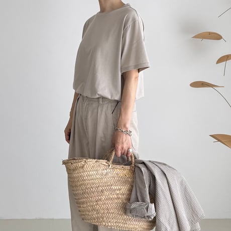 SUVIN GIZA PREMIUM POISE T-SHIRTS/NUDE BEIGE