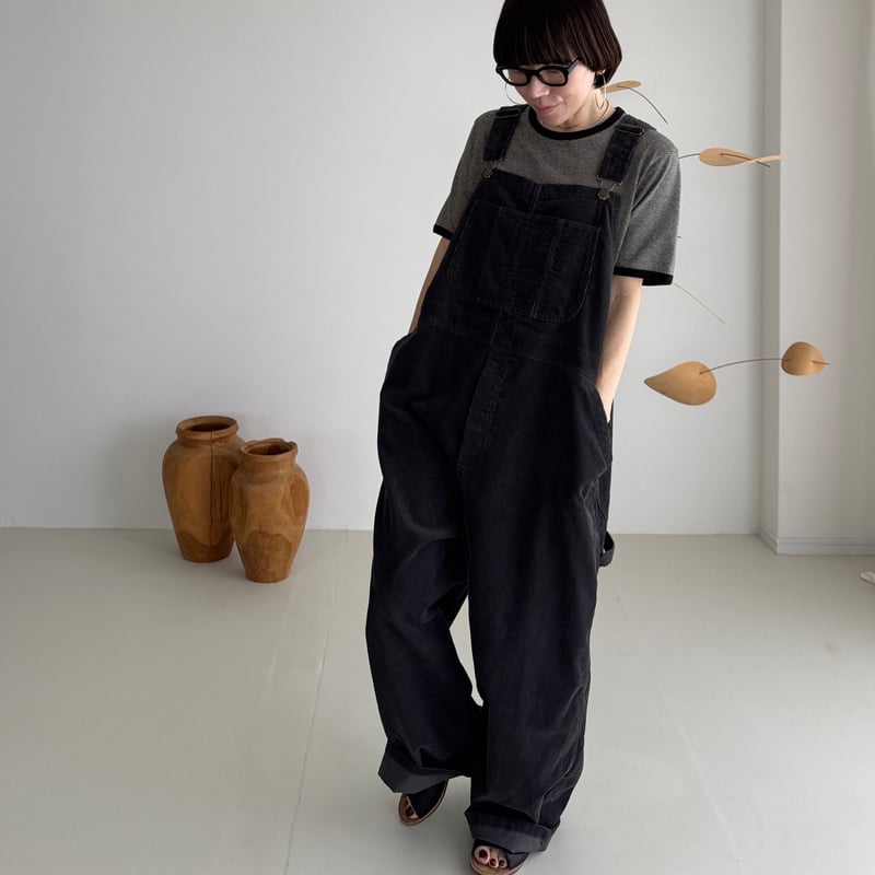 CORDUROY OVERALL /CHACOAL NAVY | ARGUE