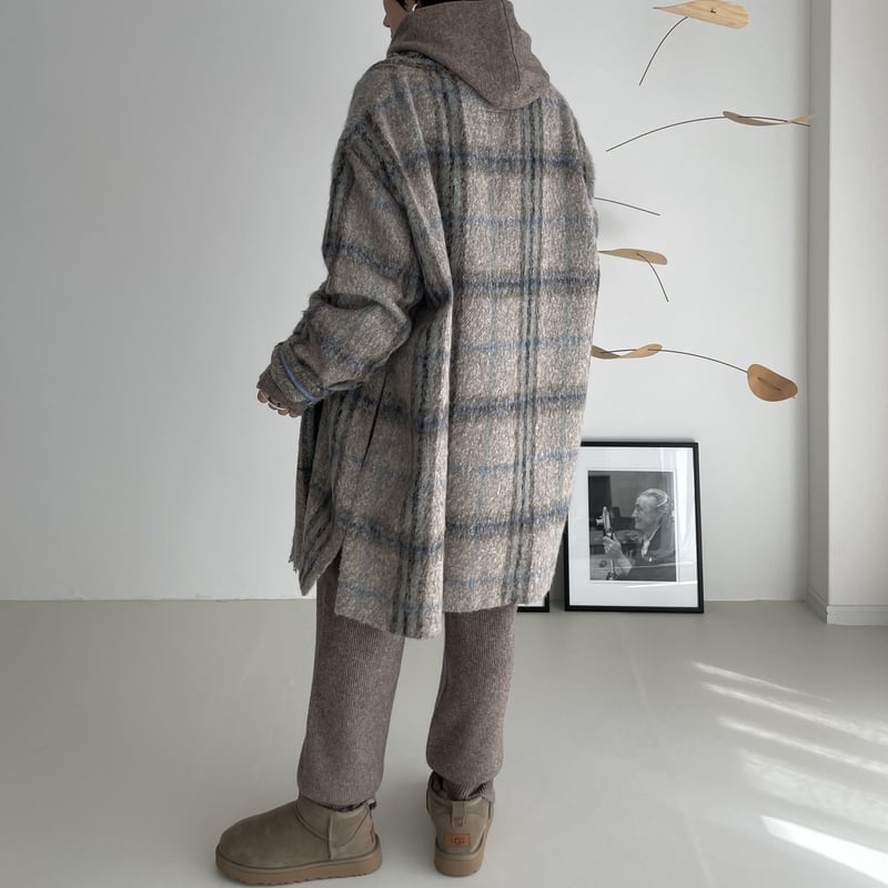 ALPACA WOOL SHAGGY SHAWL COAT | ARGUE
