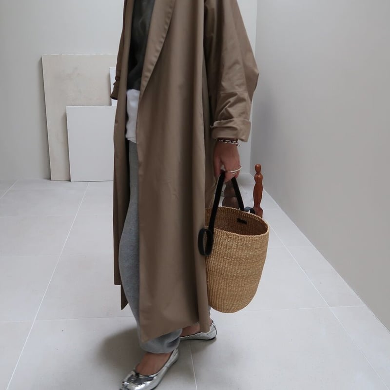 ESSENTIAL WIDE OVER TRENCH COAT/CAMEL BEIGE