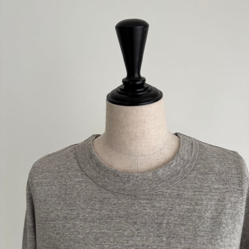 ARGUE COTTON WOOL RELIEF T-SHIRTS ロンT COTTON RELIEF LT/GRAY | ARGUE