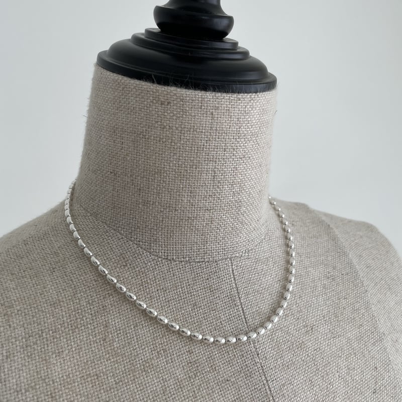 美品 ARGUE SILVER925 RicePerl NECKLACEネックレス - ネックレス