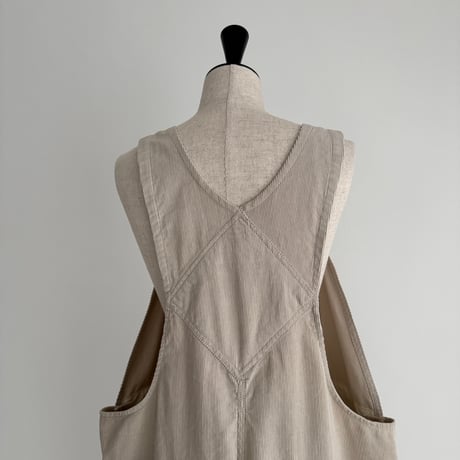 CORDUROY OVERALL / SAND BEIGE