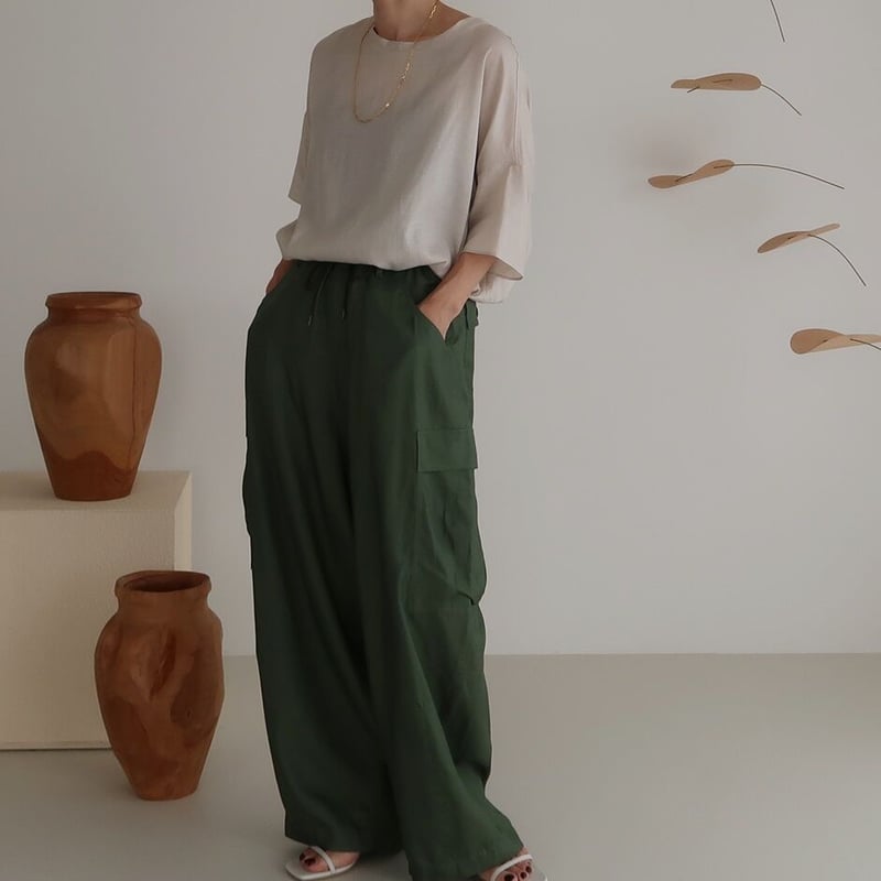 ORGANIC COTTON CUPRA FLOW MOV CARGO PANTS /KHAK...