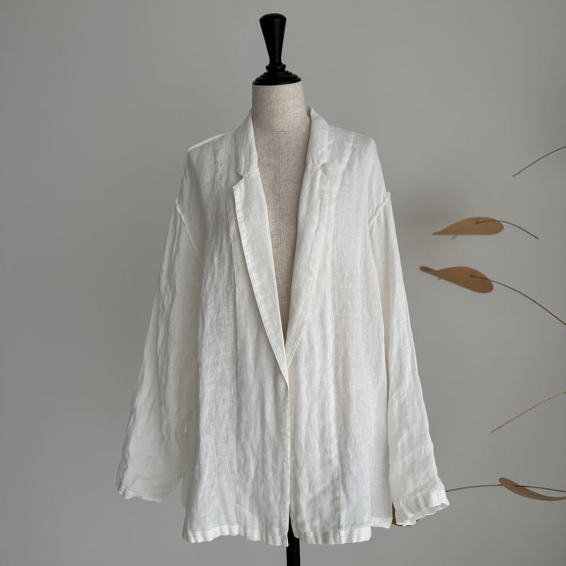 ジャケット・アウター argue MAILLE BLANCHE LINEN JACKET/BLACK argue MAILLE BLANCHE LINEN JACKET/BLACK - メルカリ