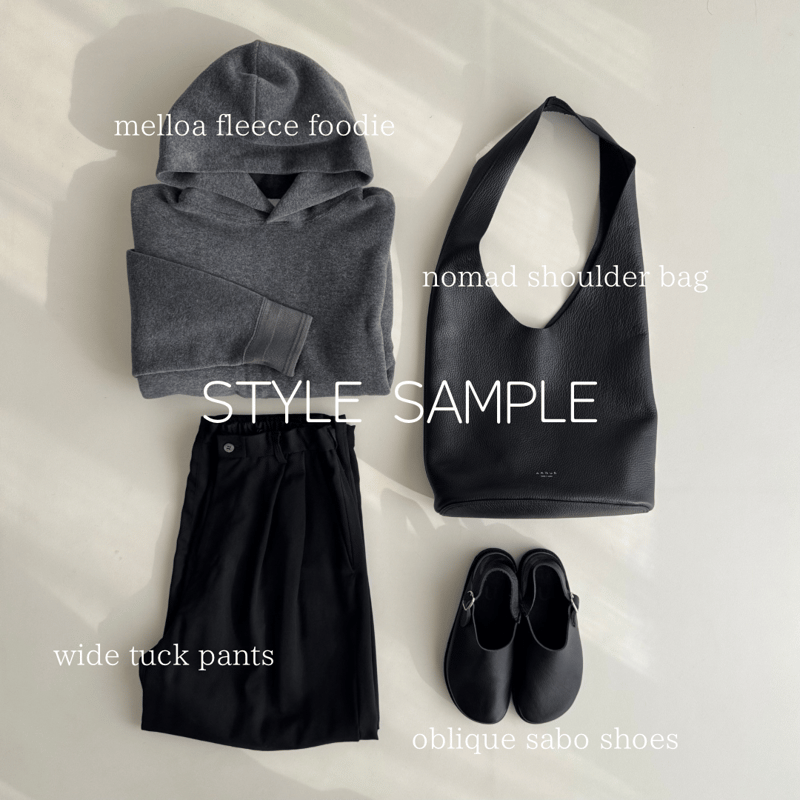 ITALY MELLOA FLEECE FOODIE /CHARCOAL GRAY | ARGUE