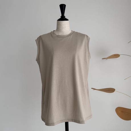 SUVIN GIZA PREMIUM POISE TANK TOP/NUDE BEIGE