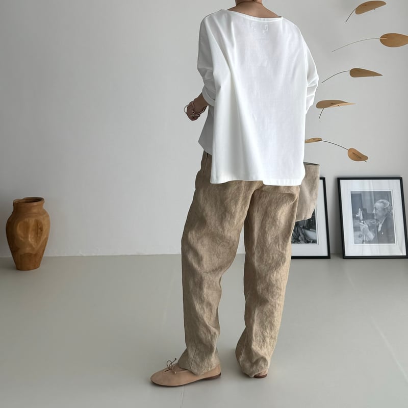 HIGHSOFTY COTTON JERSY WIDE PULLOVER/WHITE | ARGUE