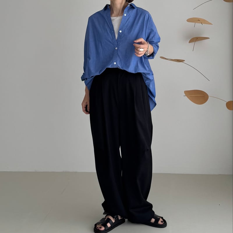 ORGANIC COTTON ROUGH MELLOW SHIRTS/MID SAX | ARGUE